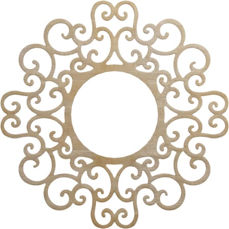 Ekena Millwork Reims Wood Fretwork Pierced Ceiling Medallion, Birch, 40"OD x 15 1/4"ID x 1/4"T CMWP40X40X0250REBI